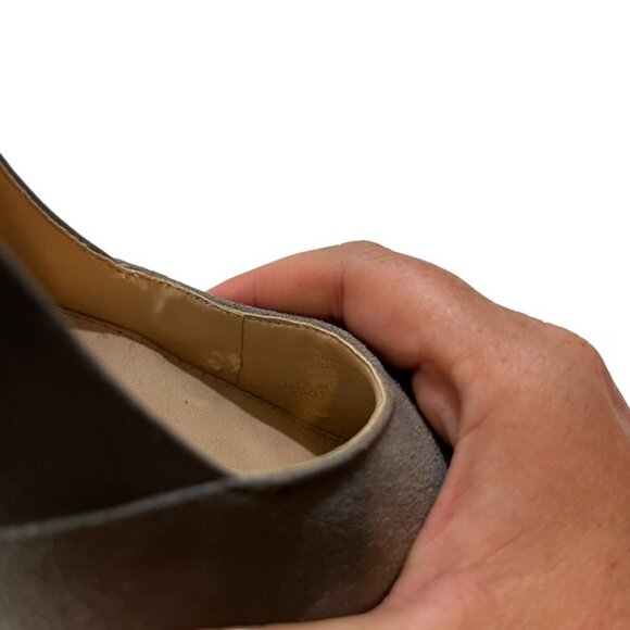 Zara heels Women's 37 US 6.5 gray suede pointy toe - Picture 11 of 11